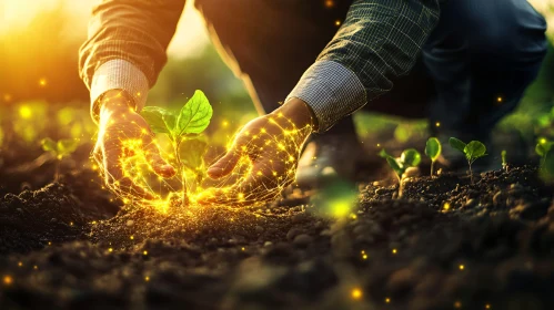 Golden Seedling: A Symbol of New Beginnings