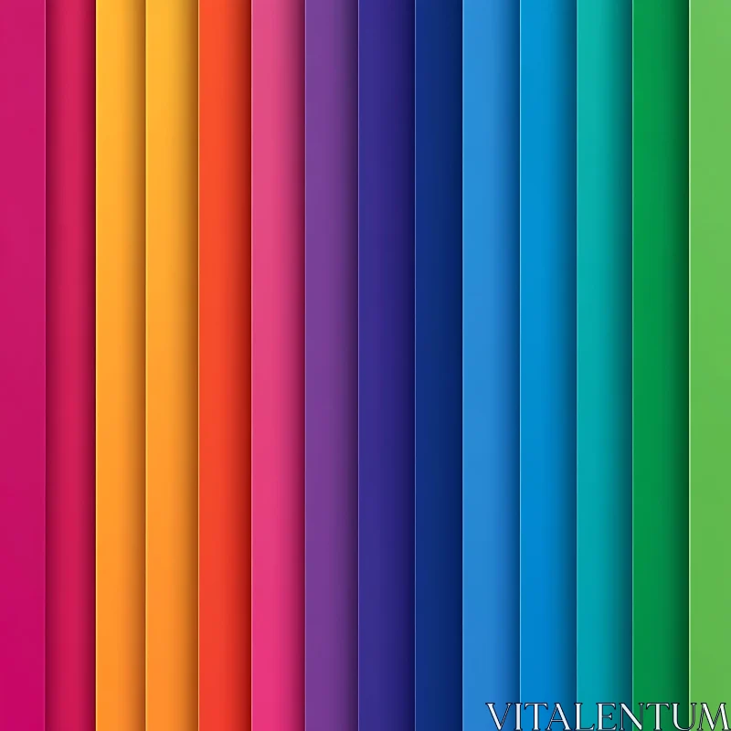 Gradient Spectrum of Colors in Vertical Arrangement