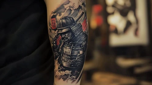 Samurai Tattoo on Arm