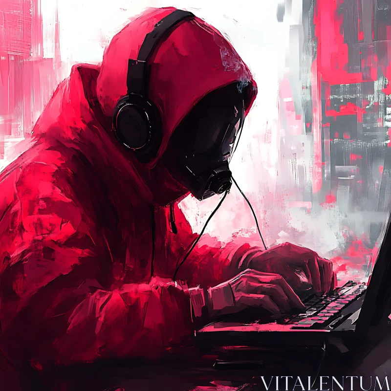 Red Coder With Gas Mask