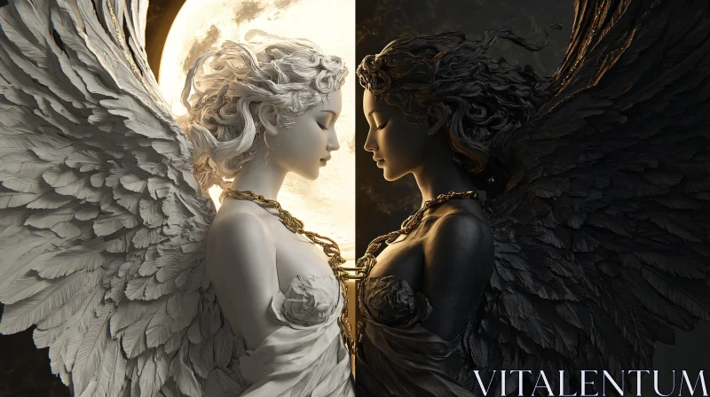 Monochrome Angel Figures