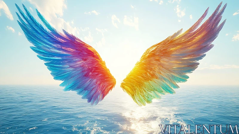 Abstract Angel Wings Sea View