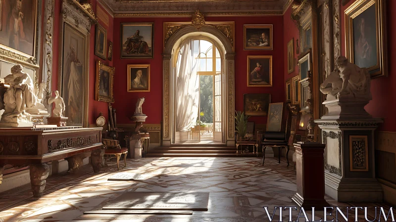 Sunlit Gallery: A Classic Interior Scene
