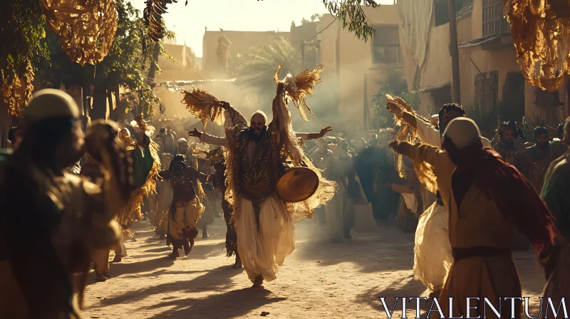 Cultural Procession in Ancient City