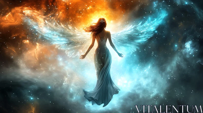 Celestial Angel with Radiant Wings