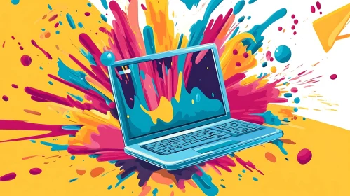 Abstract Laptop Art