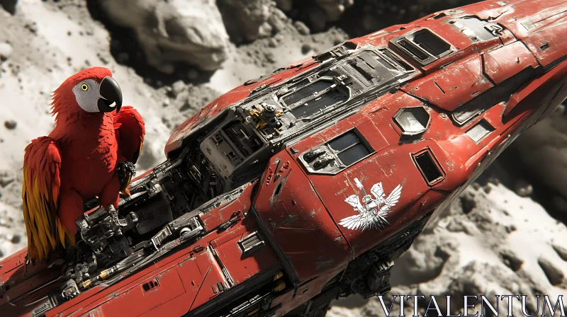 Scarlet Parrot and Spaceship