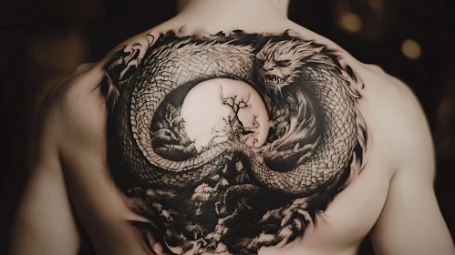 Mystical Dragon Tattoo Artwork