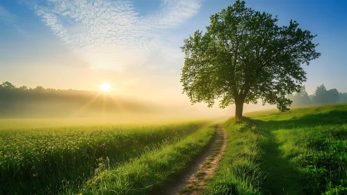 Lone Tree at Sunrise