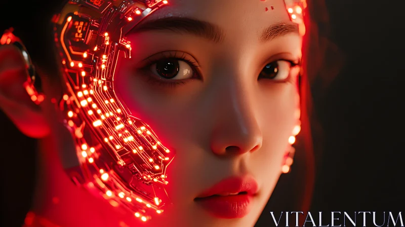 Cyberpunk Woman with LED Technology