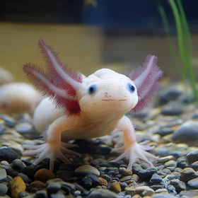 Underwater Axolotl Close-Up