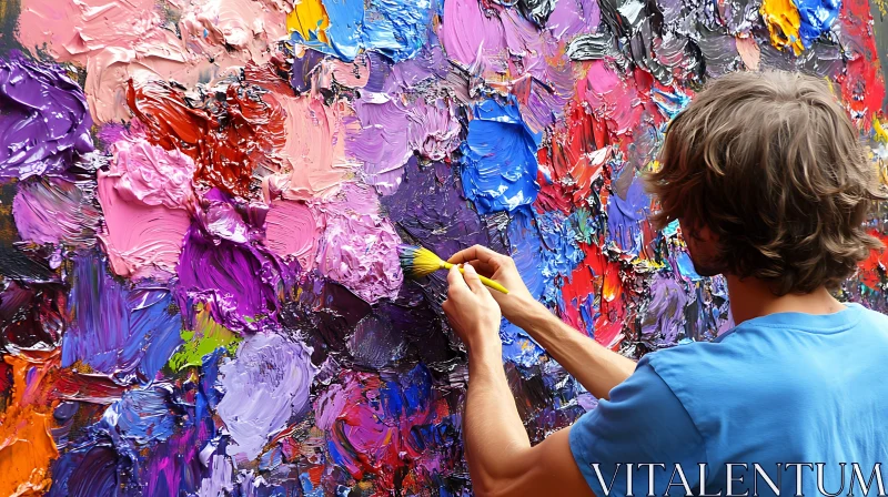 Colorful Abstract Oil Painting