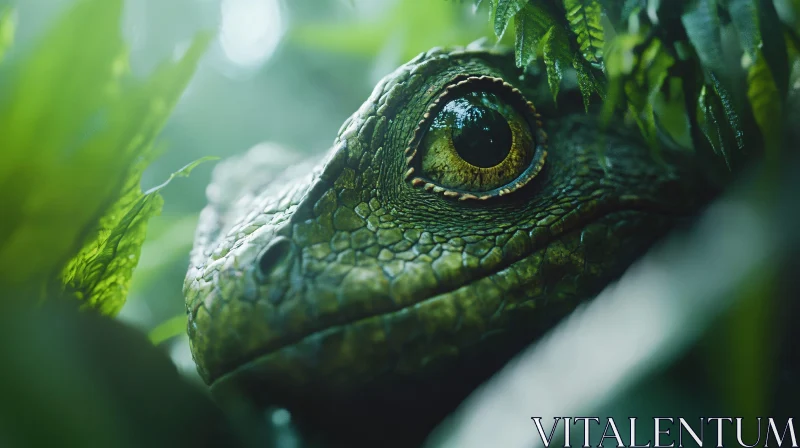 Reptile Portrait in Greenery