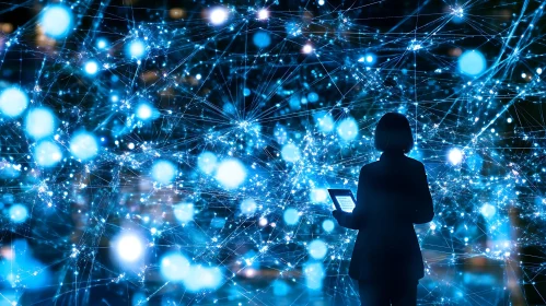 Data Network Silhouette