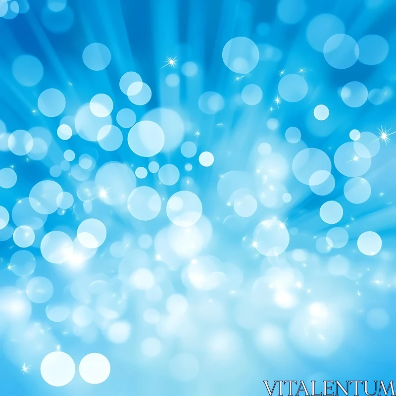 Celestial Blue Bokeh Radiance