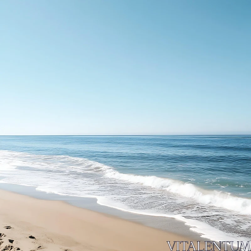 Peaceful Seascape with Gentle Waves