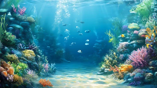 Underwater Coral Reef Ecosystem