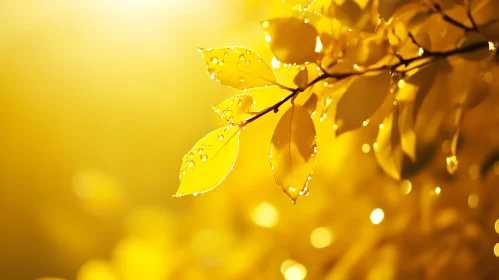 Luminous Yellow Leaves