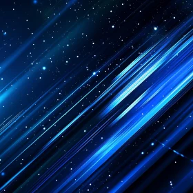 Ethereal Blue Abstract with Starry Accents