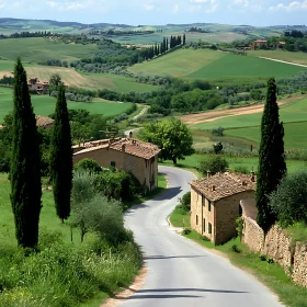 Scenic Route Through Tuscany's Rolling Hills