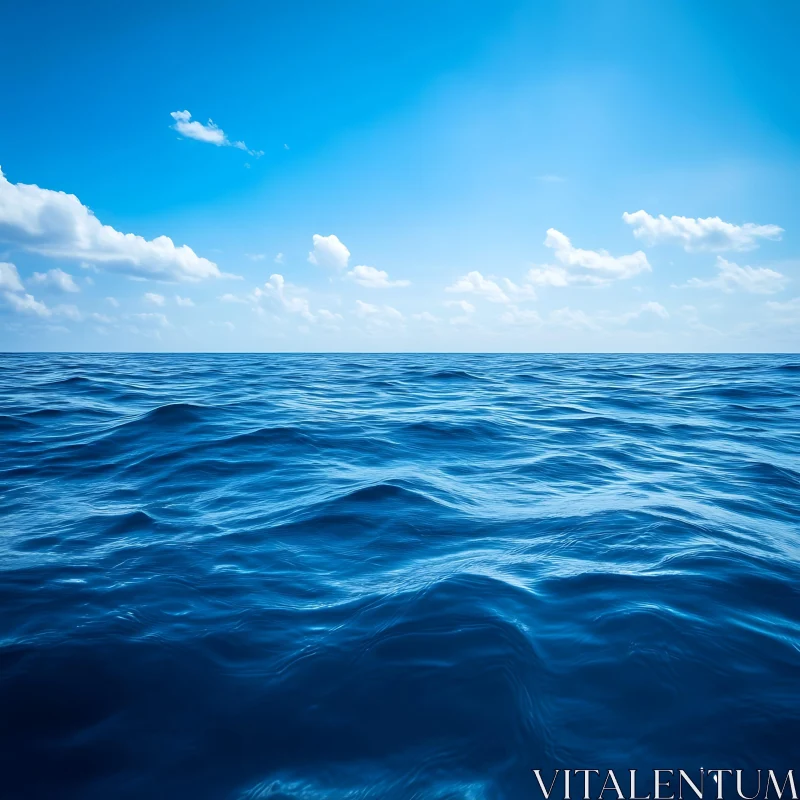 Peaceful Seascape with Gentle Waves