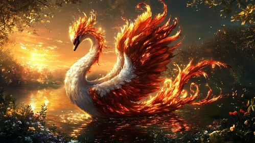 Fiery Swan Serenity