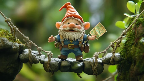 Gnome on a Rope Bridge