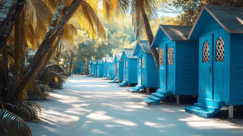 Tropical Beach Huts in Paradise