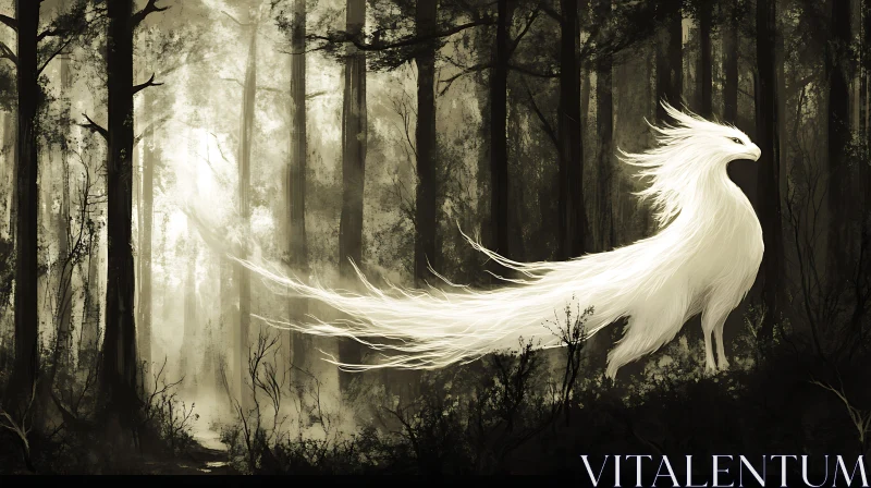Luminous Bird in the Woods