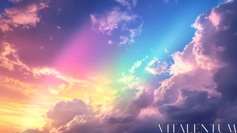 Pastel Sky with Clouds
