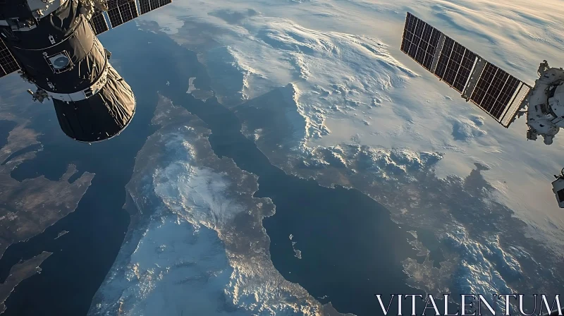 View of Earth from Orbiting Satellite