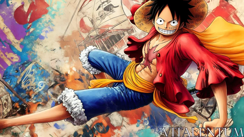 Dynamic Anime Figure Illustration