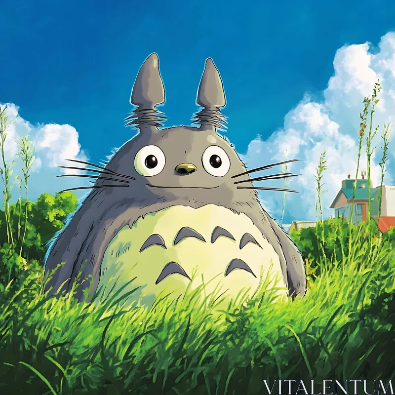 Charming Anime Character in Nature