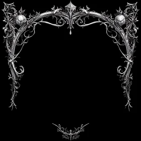 Monochrome Floral Archway