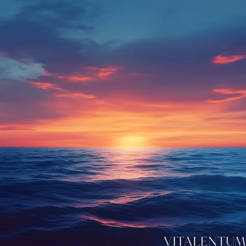Sunset Over the Ocean