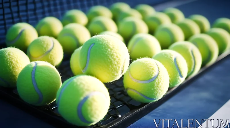 Array of Tennis Balls for Sport