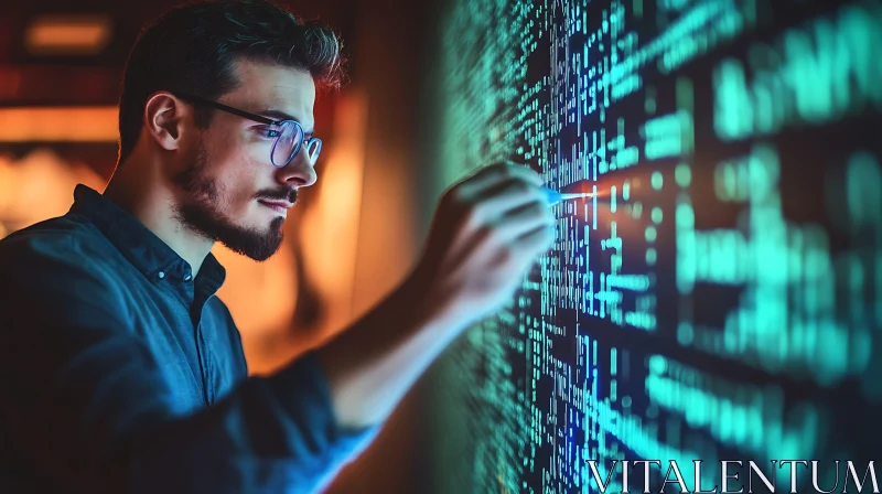 Man Coding Data Analysis