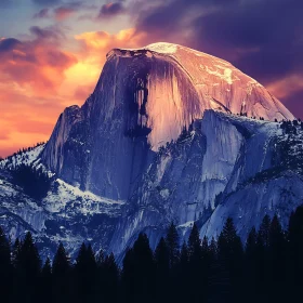 Stunning Mountain at Sunset