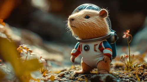 Hamster Astronaut on Outdoor Adventure