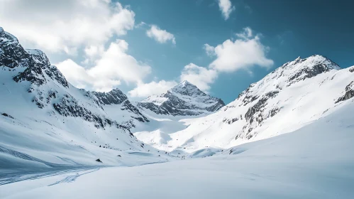 White Mountains Under Cloudy Sky