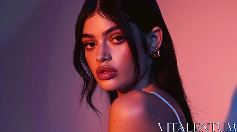 Kylie Jenner's Portrait with Artistic Lighting
