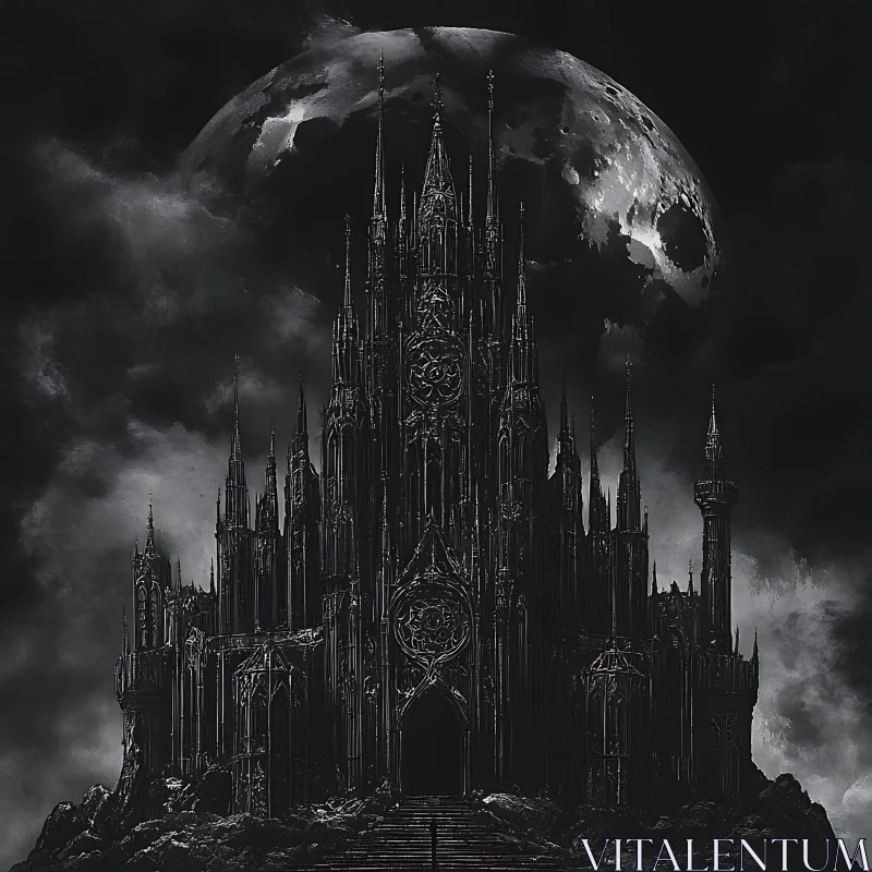 Monochromatic Gothic Castle