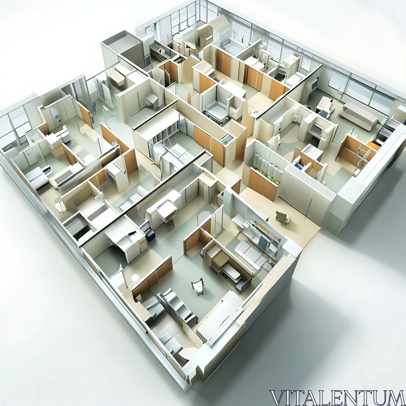 3D Floor Plan of Modern Building