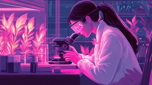 Future Science: Lab Analysis with Microscope