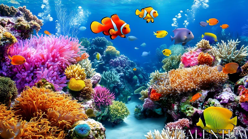 Underwater World of Coral and Fish