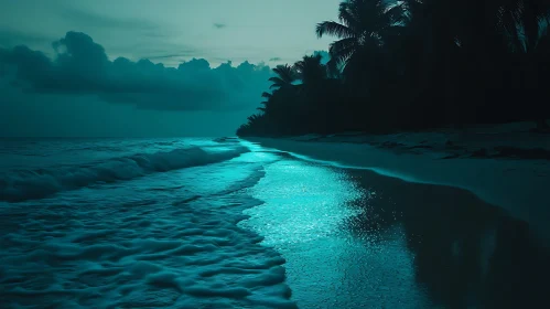 Tranquil Seascape with Palm Trees