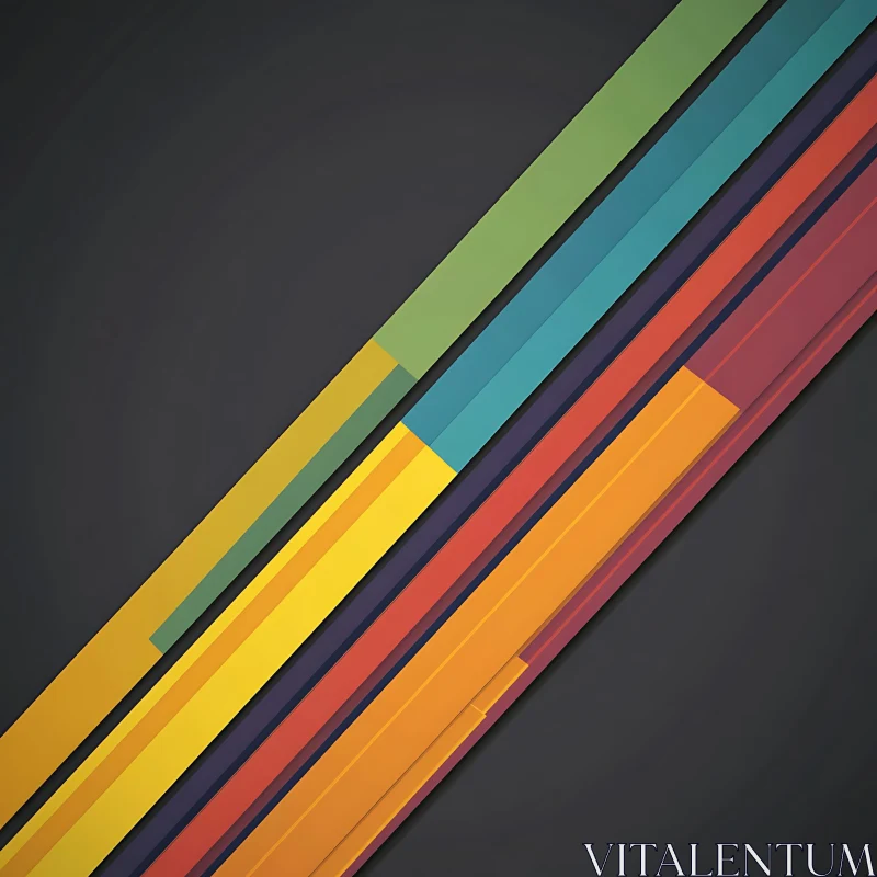 Parallel Colorful Lines on Dark Backdrop