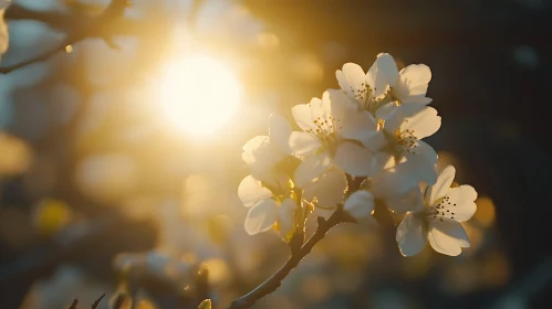 Sun-Kissed White Flowers