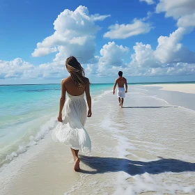 Couple's Seaside Stroll