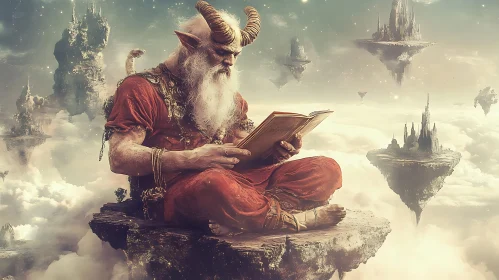 Fantasy Character Reading on Floating Island